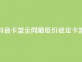 抖音卡盟全网最低价稳定卡盟,卡密进货渠道 - 抖音业务下单卡盟 - 24自助下单服务平台