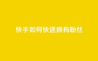 快手如何快速拥有1w粉丝,快手点赞1元100个赞wx支付 - qq无限点赞应用 - 快手赞