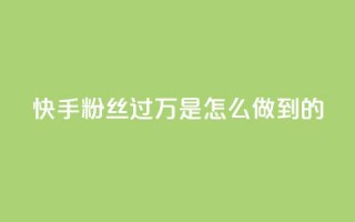 快手粉丝过万是怎么做到的,QQ音乐24小时自助刷网 - QQ说说刷浏览次数网站 - qq空间被挡访客怎么免费查看