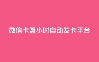 微信卡盟24小时自动发卡平台 - 最佳SEO实践：全天候自动发卡平台,微信卡盟买卡24小时服务~