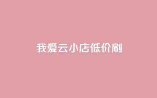 我爱云小店低价刷,0.3元一万粉 - pdd助力平台网站 - 刷助力的