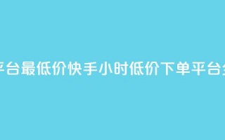 快手24小时下单平台最低价 - 快手24小时低价下单平台全新上线。