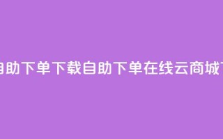 ks买赞自助下单下载 - 自助下单在线云商城