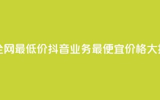 抖音业务全网最低价24(抖音业务最便宜价格大揭秘)