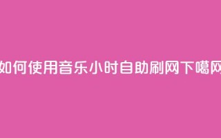 如何使用QQ音乐24小时自助刷网？