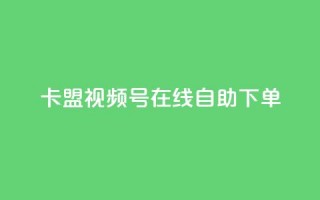 卡盟视频号在线自助下单 - 卡盟视频号自助下单平台全新体验。