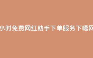 24小时免费网红助手下单服务