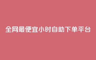 全网最便宜qq24小时自助下单平台 - 全网最实惠的24小时QQ自助下单平台!