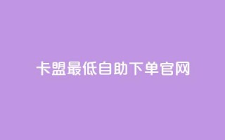 卡盟最低自助下单官网 - 卡盟官网自助下单，最低价格保证！!