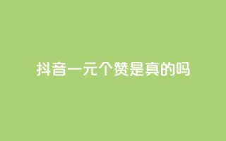 抖音一元100个赞是真的吗 - 抖音一元买100个赞的真实性揭秘!