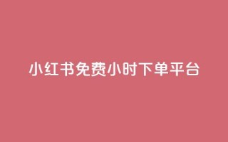 小红书免费24小时下单平台 - 小红书24小时免费订单通道！