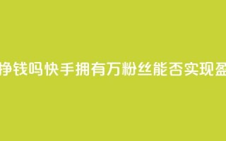 快手10万粉丝能挣钱吗 - 快手拥有10万粉丝能否实现盈利分析！