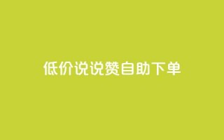 低价说说赞自助下单 - 经济实惠的自助下单说说赞平台推荐！