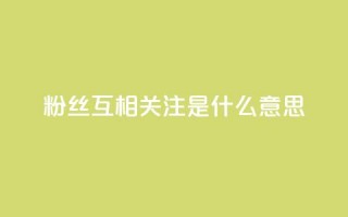 粉丝互相关注是什么意思,快手粉丝和关注的区别在哪里 - QQ点赞自助服务平台 - qq资料免费十万赞