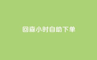 回森24小时自助下单 - 森24小时自助下单的实用指南。