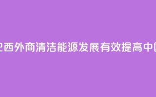 请回答：中国2035丨巴西外商：清洁能源发展有效提高中国人民生活质量