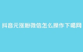 抖音1元涨粉1000，微信怎么操作？