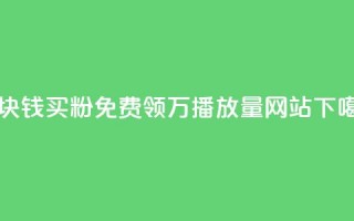 一块钱买1000粉 - 免费领1万播放量网站