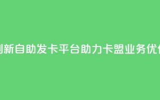 创新自助发卡平台，助力卡盟业务优化