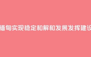 王毅：为缅甸实现稳定、和解和发展发挥建设性作用