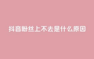 抖音粉丝上不去是什么原因 - 为什么我的抖音粉丝无法增加？!