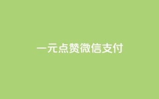 一元点赞100微信支付 - 【限时特惠】100微信支付仅需一元，一键点赞新方案！~