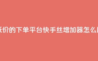 全网最低价的下单平台 - 快手丝增加器怎么用