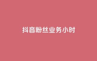 抖音粉丝业务24小时 - 抖音粉丝服务全天候~