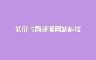 低价卡网货源网站科技 - 低价科技网-亲民网上网购新宠~