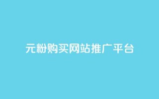 1元1000粉 购买网站 推广平台