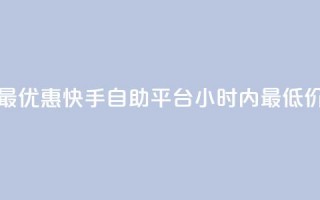 最优惠！快手自助平台24小时内最低价