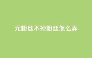 1元3000粉丝不掉粉丝怎么弄 - 如何实现低成本快速增长粉丝并避免掉粉技巧~