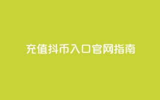 充值10抖币入口官网指南