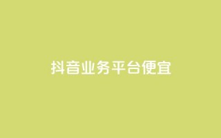 抖音业务平台便宜 - 抖音业务平台优惠大放送，助力品牌快速崛起~