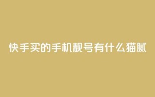 快手买的手机靓号有什么猫腻 - 快手靓号购买中的秘密揭示，了解有哪些内幕！!