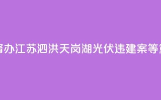 两部门联合挂牌督办江苏泗洪天岗湖光伏违建案等重大疑难复杂案件