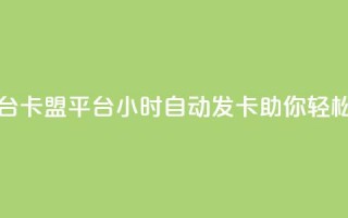 卡盟24小时自动发卡平台 - 卡盟平台24小时自动发卡，助你轻松获取所需礼品~