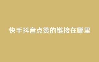 快手抖音点赞的链接在哪里,刷粉黑科技涨粉工具 - 0.1 100赞 - qq说说转发量刷取