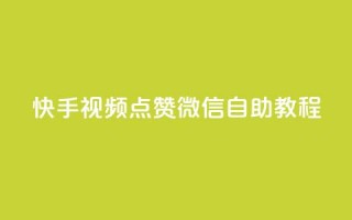 快手视频点赞微信自助教程