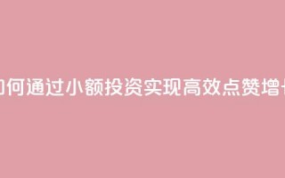 如何通过小额投资实现高效点赞增长