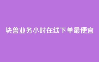 块兽业务24小时在线下单最便宜 - 24小时在线下单, 兽业务价格最优!