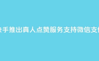 快手推出真人点赞服务支持微信支付