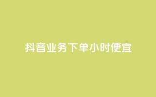 抖音业务下单24小时便宜 - 抖音24小时下单优惠活动 助你省钱省力~