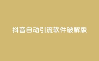 抖音自动引流软件破解版 - 抖音引流破解版软件推荐与使用指南~