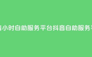 抖音24小时自助服务平台 —— 抖音自助服务平台24h