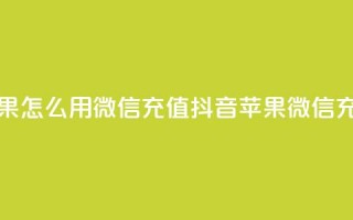 抖音苹果怎么用微信充值(抖音苹果微信充值攻略)