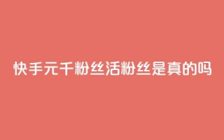 快手1元1000千粉丝活粉丝是真的吗,ks双击飞速 - ks24小时自助服务平台便宜 - 快手真人点赞业务微信支付