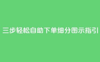 三步轻松自助下单，细分图示指引