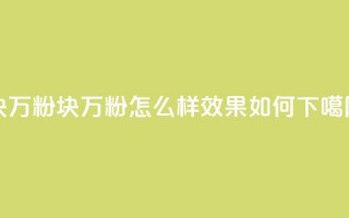 1块1万粉 - 1块1万粉怎么样，效果如何？~