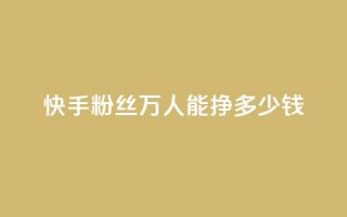 快手粉丝4万人能挣多少钱 - 快手4万粉丝能带来多少收入解析。